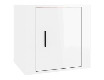 Nachtkastje hoogglans wit 50x39x47 cm - 23% Korting
