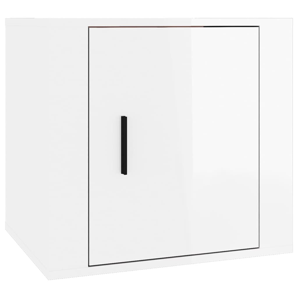 Nachtkastje hoogglans wit 50x39x47 cm - 23% Korting