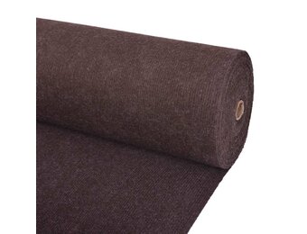 Bruin Ribstof Tapijt 1,2x10m - 57% Korting