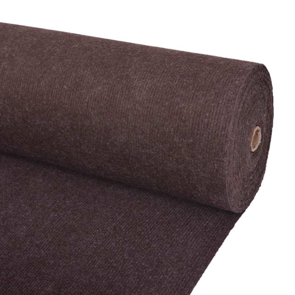 Bruin Ribstof Tapijt 1,2x10m - 57% Korting