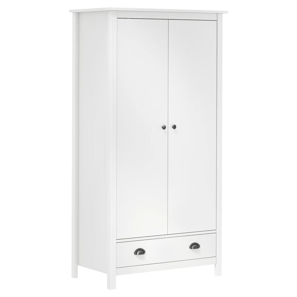 Kledingkast Hill Massief Grenenhout Wit - 50% Korting