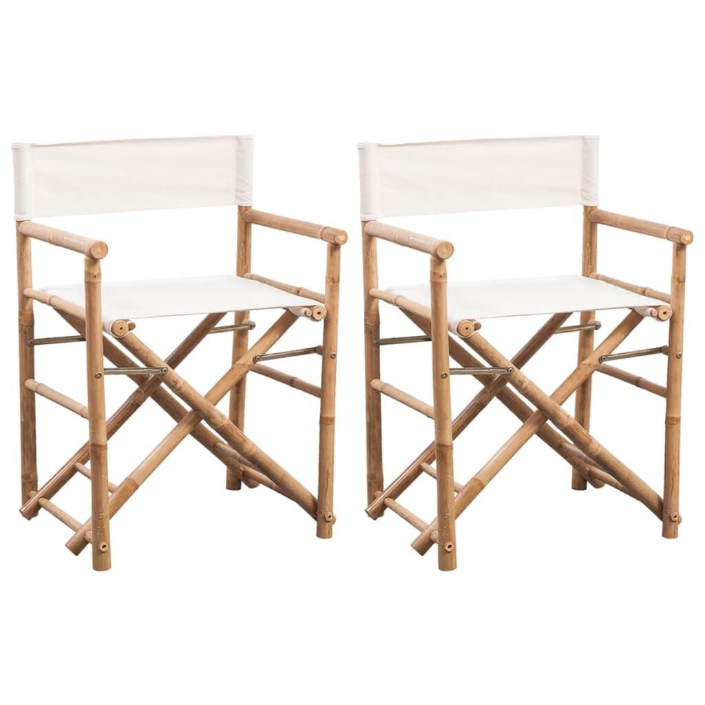 Opvouwbare Regisseursstoelen (2 st.) Bamboe & Canvas - 24% Korting