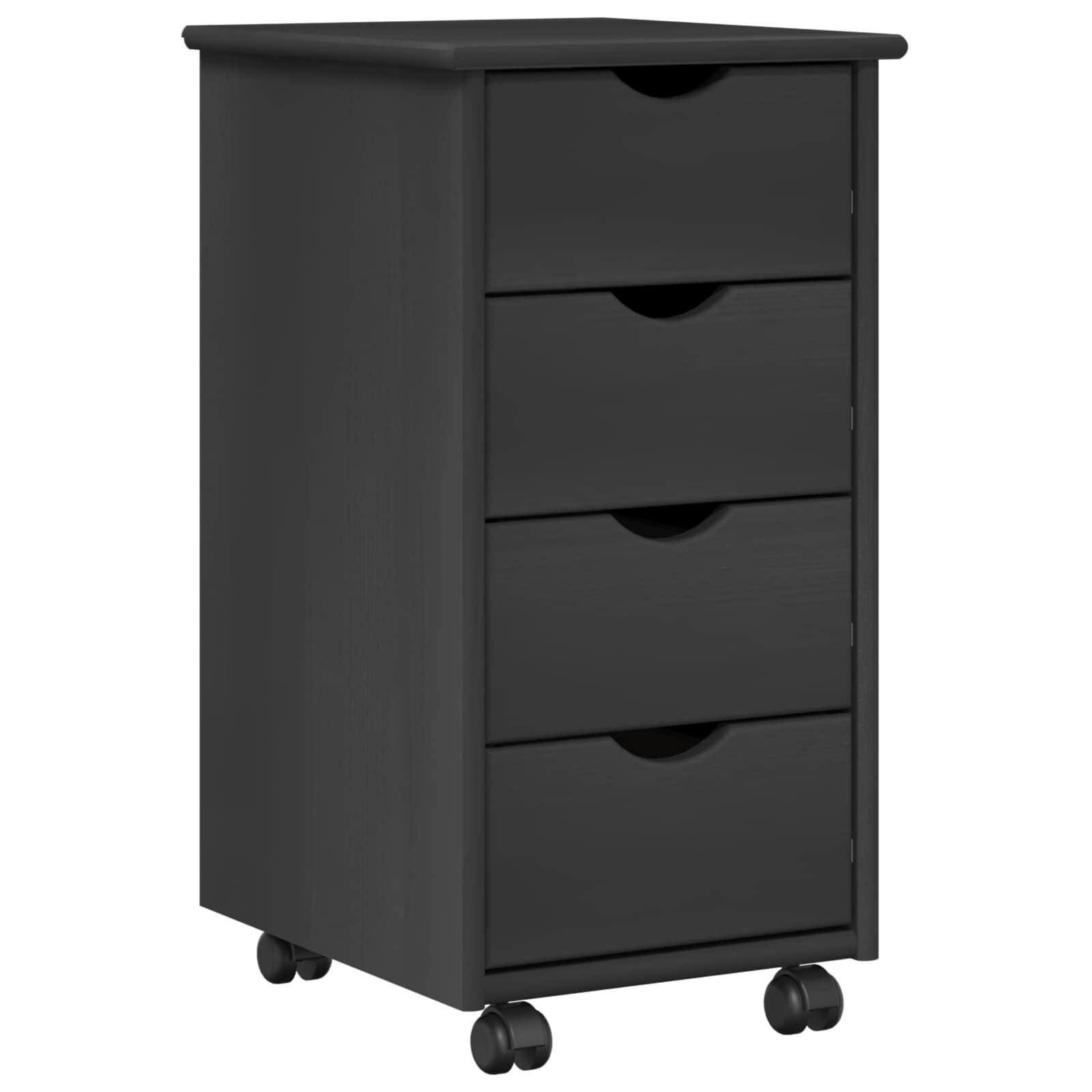 VidaXL Rollende Kast Grenenhout Grijs (34x39x65.5 cm) - 24% Korting
