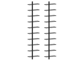 Wijnrek voor 20 Flessen - Wandmontage (2 stuks) Zwart - 24% Korting!