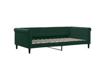 Slaapbank Donkergroen Fluweel 100x200 cm met 25% Korting