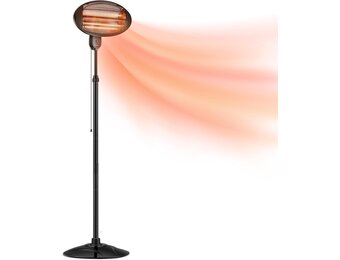 DONYER POWER 2 KW elektrische kwarts-tuin-terrasverwarmer, waterdicht, vrijstaand buiten