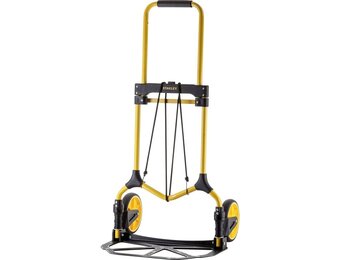 Stanley Opvouwbare steekwagen FT582, draagvermogen tot 90 kg, transportwagen, 50 x 45 x 98 cm, licht aluminium, zwart/geel - Maat SXWTD-FT582