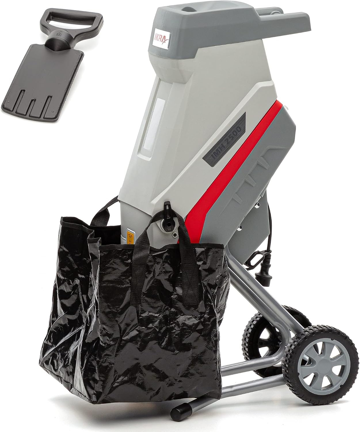 IKRA Elektrische Hakselaar IMH 2500 - 2500 Watt - incl. 45 liter opvangzak - Grijs/Rood