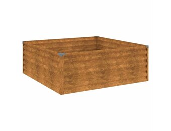vidaXL Plantenbak verhoogd 100x100x36 cm cortenstaal