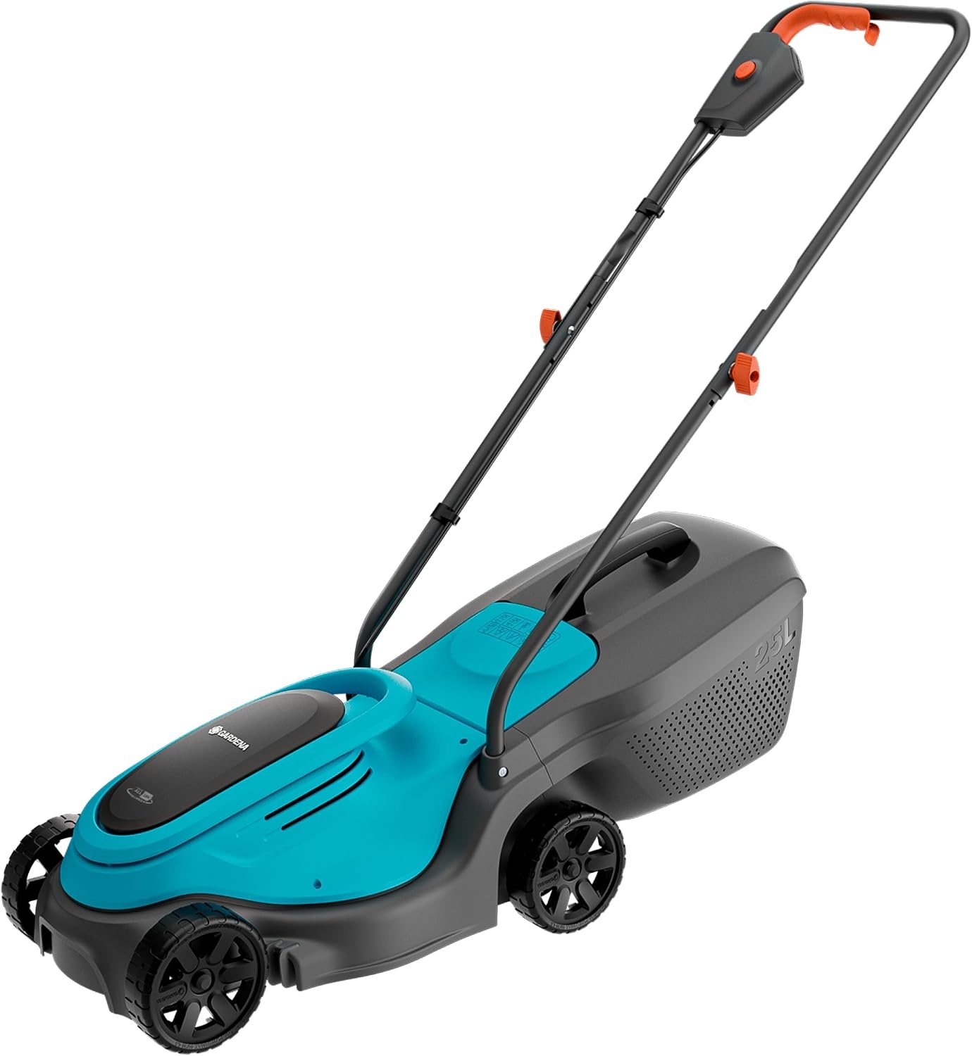 Gardena Cordless Lawn Mower EasyMax 30/18V P4A Ready-to-Use Set: Cutting Blade, Lightweight, Height Adjustment, Grass Catch, Cordless (14629-20) - Maat 30cm