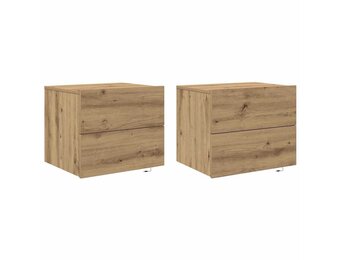 Nachtkastje Artisan Eiken met LED - 2 Laden - 25% Korting
