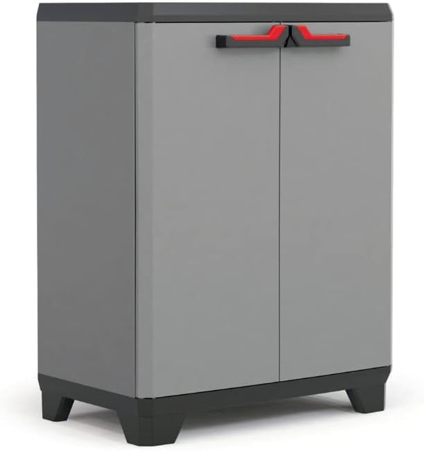 Kunststof Opbergkast Stilo - 68x39x90cm - Grijs - 24% Korting