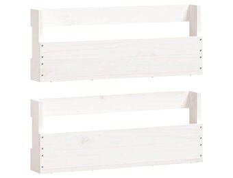 vidaXL Schoenenrekken Massief Grenenhout Wit (2 stuks) - 24% Korting