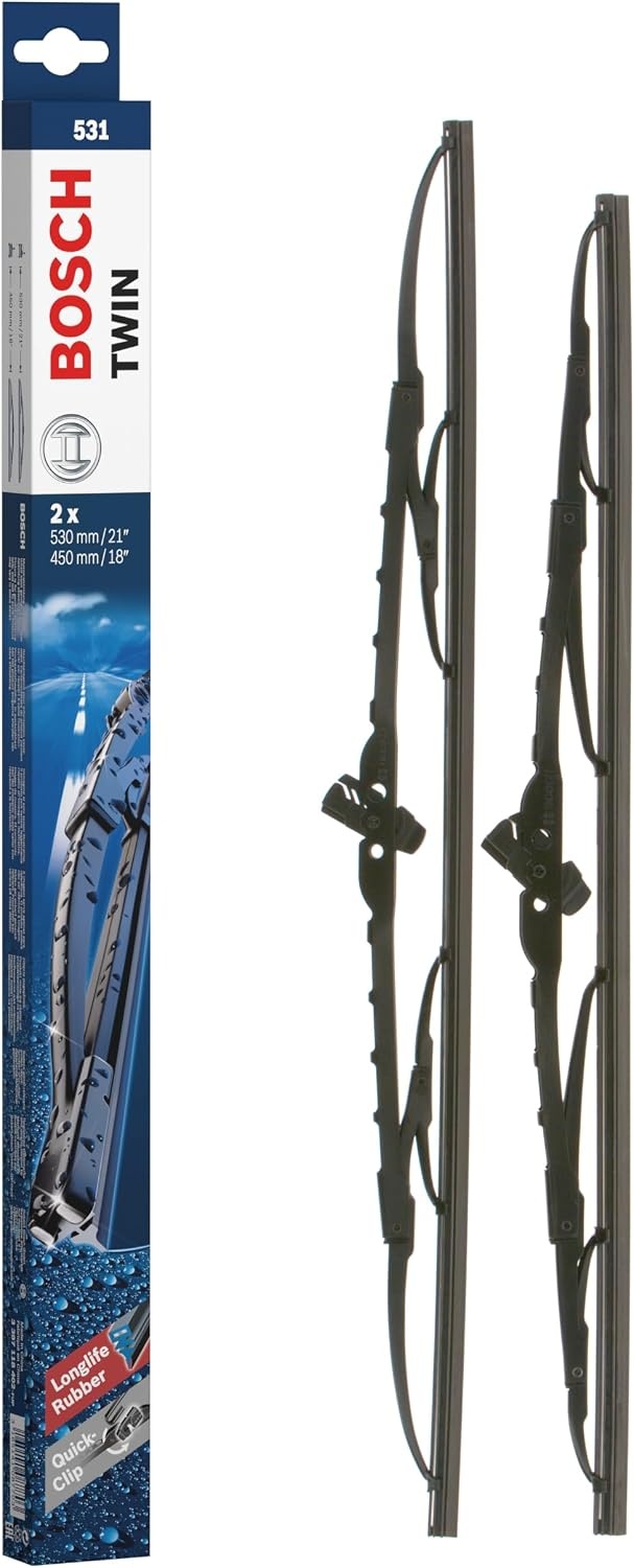 Bosch Twin 531 Ruitenwissers (530/450mm) geschikt voor diverse auto's - 22% korting!