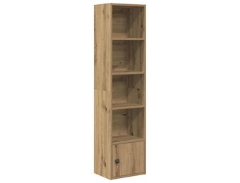 Boekenkast 31x24x127 cm Bewerkt Hout - Artisanaal Eikenkleurig (24% Korting)
