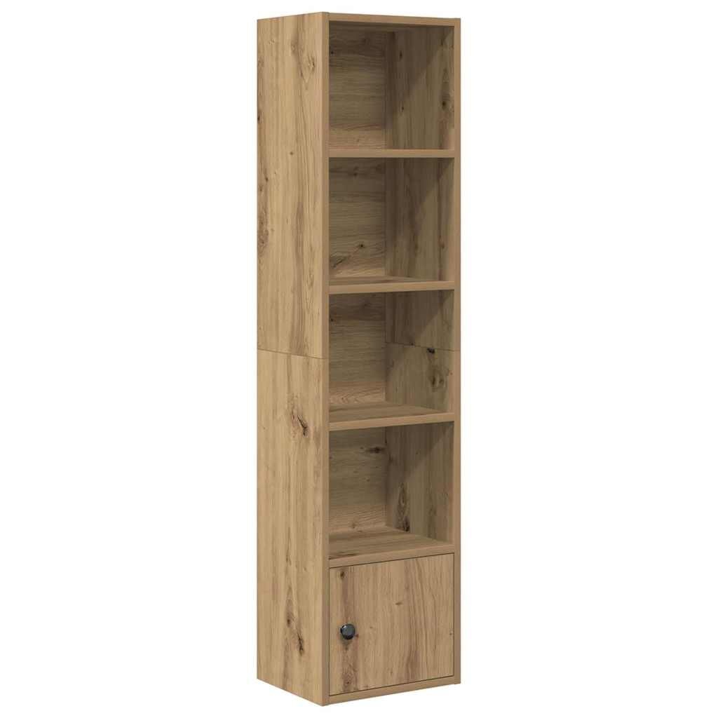 Boekenkast 31x24x127 cm Bewerkt Hout - Artisanaal Eikenkleurig (24% Korting)
