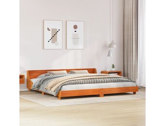 Massief Houten Bedframe Grenenhout Wasbruin 180x200 cm - 59% Korting