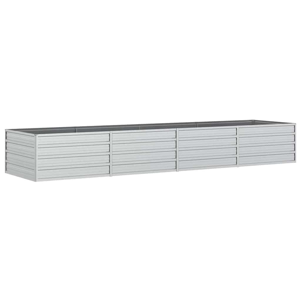 Verhoogde Plantenbak Gegalvaniseerd Staal 320x80x45 cm Zilver (48% Korting)