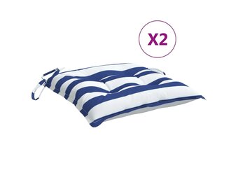 VidaXL Stoelkussens Gestreept (2 stuks) - 40x40 cm - 23% Korting
