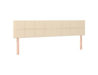 vidaXL Hoofdborden 160x5x78/88 cm stof crèmekleurig