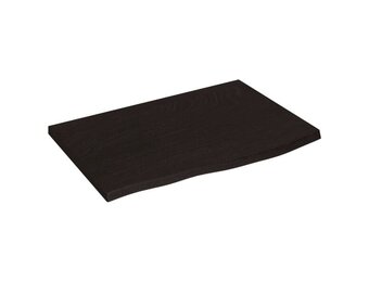 vidaXL Wandschap 60x40x2 cm behandeld massief eikenhout donkerbruin