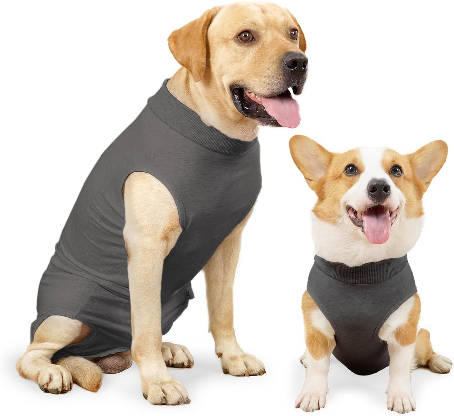 HEYWEAN Medisch Hondenshirt - Wondbescherming na operatie - Grijs - Maat XL