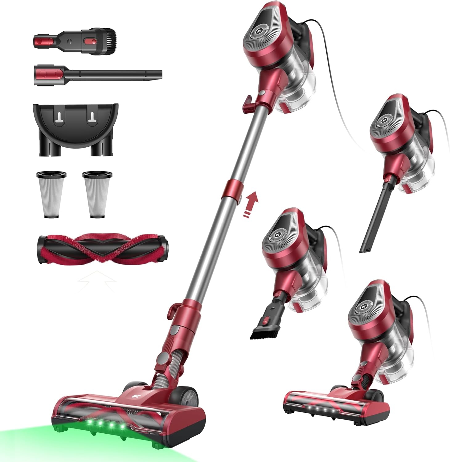Vexilar C8 Steelstofzuiger met Snoer - 600W - Rood - 1,5L Stofreservoir
