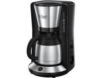 Russell Hobbs Adventure Brushed Thermo Filterkoffiezetapparaat, Rvs/Zwart