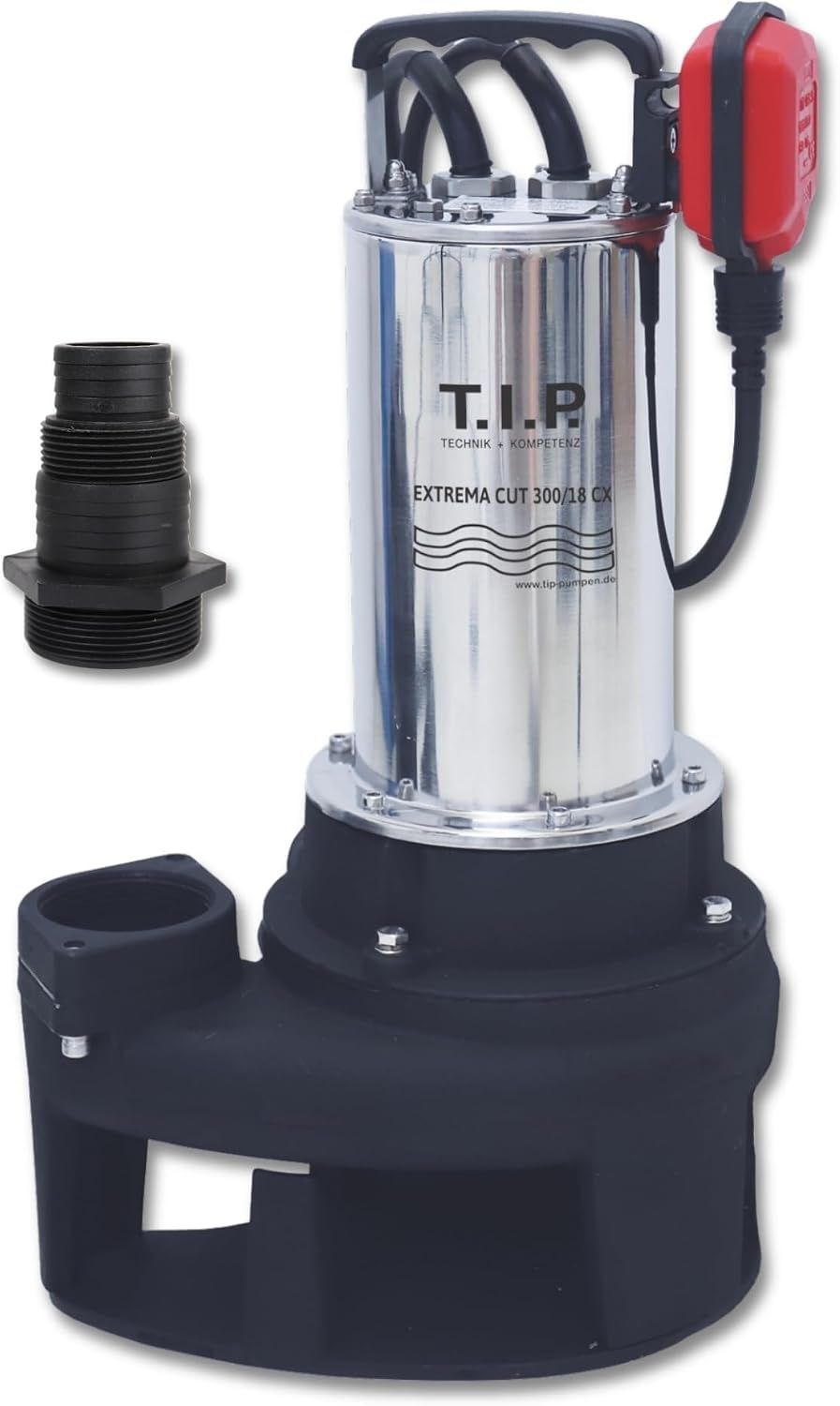 T.I.P. Extrema CUT 300/18 CX Vuilwaterpomp met Versnijder - 10.500 l/u - Zilver