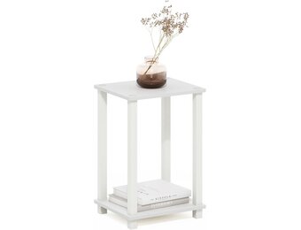 Furinno Simplistic Kleine Bijzettafel - Wit - 34 x 29 x 50 cm