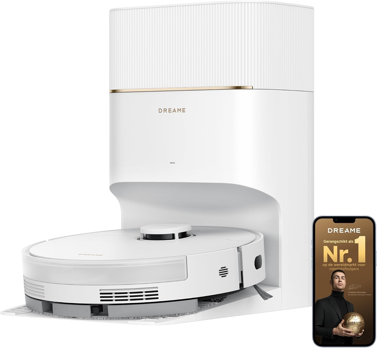 DREAME D20 Pro Plus-robotstofzuiger, zuigkracht van 13.000 Pa, dubbele ontwarrende borstel voor dierenhaar, hoekreiniging, zelflegend, LDS-navigatie en laservermijding, 2-in-1 stofzuiger en dweil