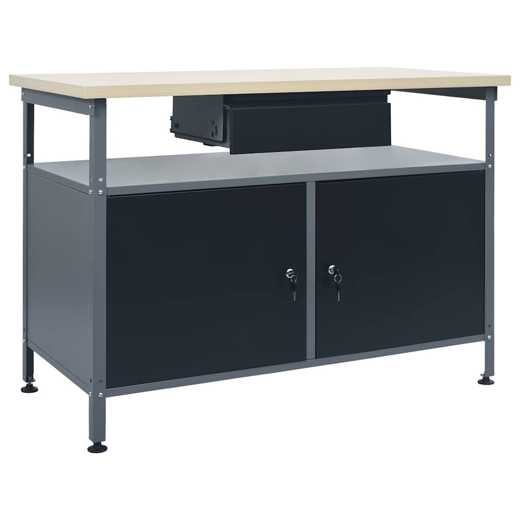 Robuuste Werkbank 120x60x85 cm Zwart - Nu met 25% Korting!