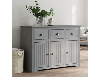 Dressoir BODO 115,5x44x80 cm massief grenenhout grijs - 60% korting