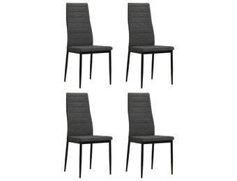 Eetkamerstoelen Set van 4 Donkergrijs - 49% Korting