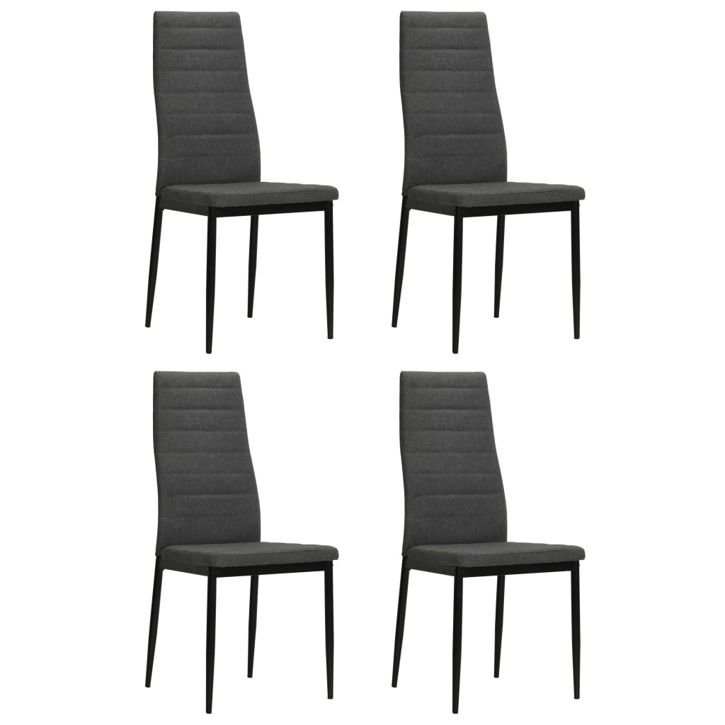Eetkamerstoelen Set van 4 Donkergrijs - 49% Korting