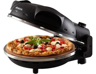 Snelle Pizzaoven - 400°C, 1200W, 32cm Pizzasteen - Zwart - 58% Korting