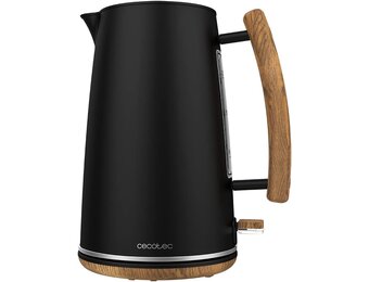 Waterkoker RVS 1.7L Zwart Hout-look 3000W | 57% Korting
