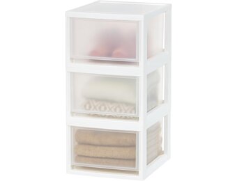 Stapelbare Opberglades Wit - Set van 3 Transparante Lades (24% Korting)