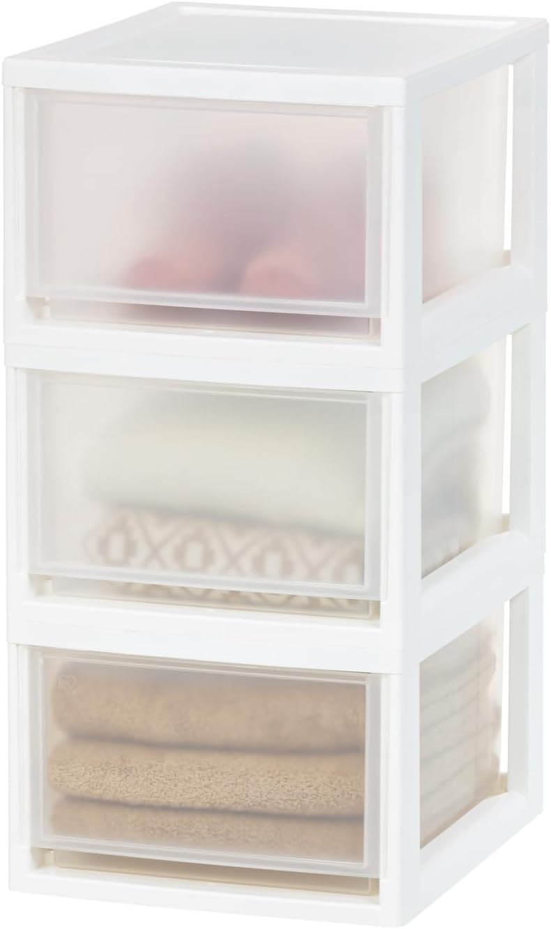 Stapelbare Opberglades Wit - Set van 3 Transparante Lades (24% Korting)