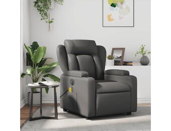Verstelbare Massagestoel Kunstleer Grijs - 25% Korting