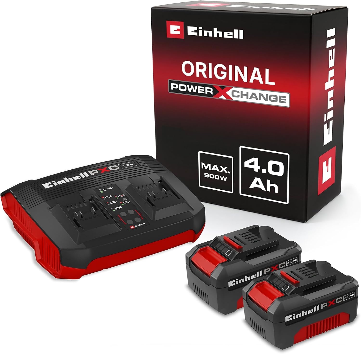 Einhell Power X-Change Accu Starterset: 2x 4.0 Ah Accu & Twincharger (34% Korting)