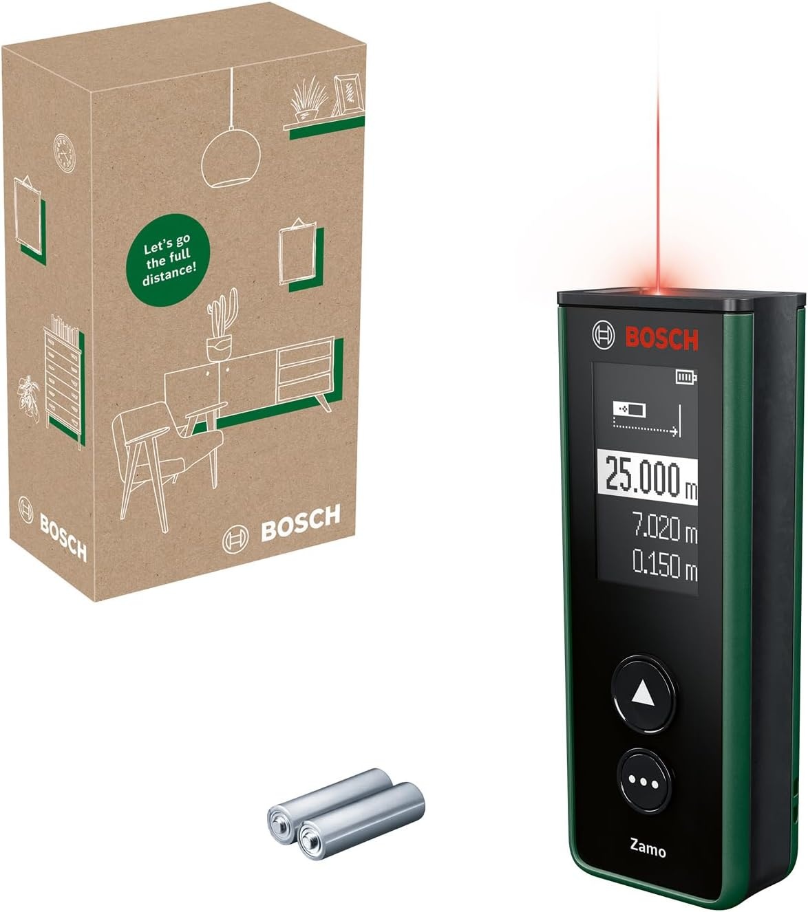 Bosch Zamo 4e generatie Laserafstandsmeter - Groen - Tot 25 meter