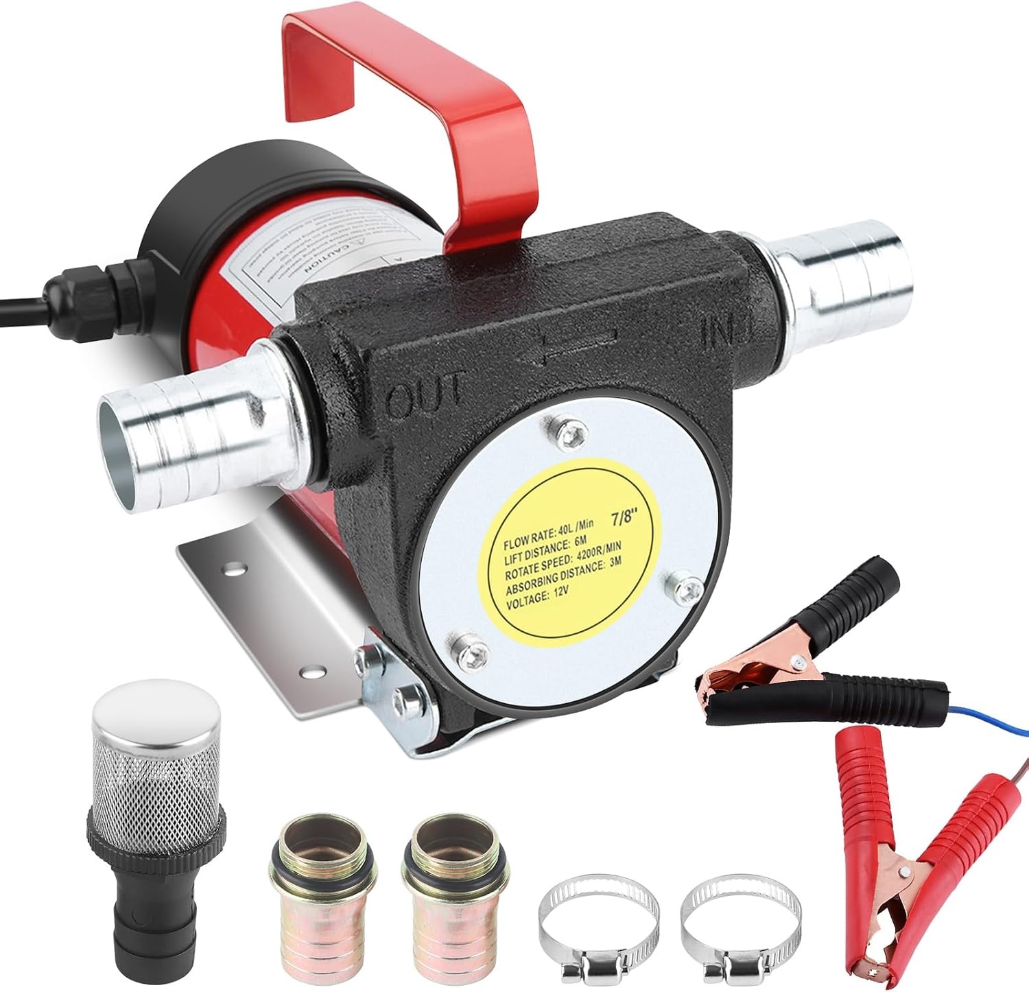 Cocoarm 12V Dieselpomp - Elektrische Oliepomp 160W - 40L/min - Zwart