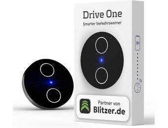 Needit Drive One 2 snelheidscameradetector [NIEUW model 2026] Ik waarschuw voor flitsers en gevaren in het wegverkeer In radardetector met LED-scherm, automatisch actief In gegevens van Blitzer.de