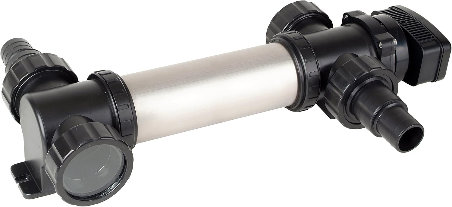 T.I.P. Roestvrijstalen UV-C-straler voor zwembaden en vijvers tot 36.000 l - 36 watt voor het verminderen van bacteriën en algen - Met LED-functiecontrole SPU 36000 UV, 30447