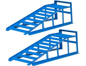 cartrend Autooprijplatform, tot 225 mm hefbrug, oprijplaat, hefplatform met overrijbeveiliging, 2 stuks