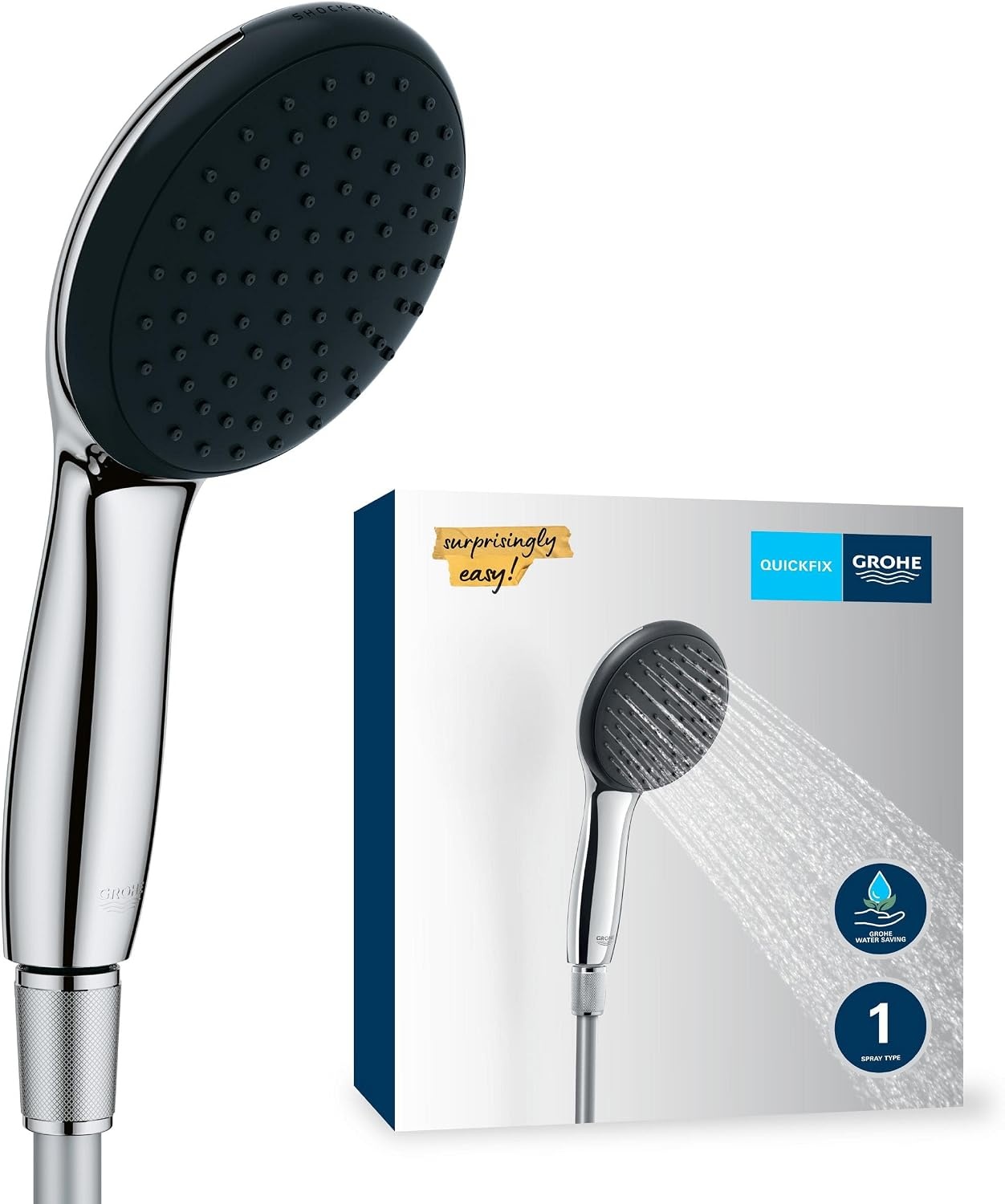 GROHE Vitalio Start 110 Handdoucheset - Waterbesparend - 150 cm doucheslang - Chroom