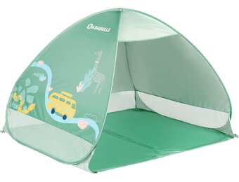 Badabulle B038205 UV-beschermingstent grote strandtent hoge bescherming tegen de zon SPF 50+ Pop-Up systeem Groën