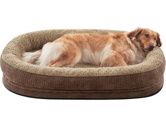 Pawk Hondenmand voor Grote Honden XL, Wasbaar Hondenkussen Zacht en Donzig, Ademend Hondenbed Antislip, Pluche Hondenmat, 107x76x19cm