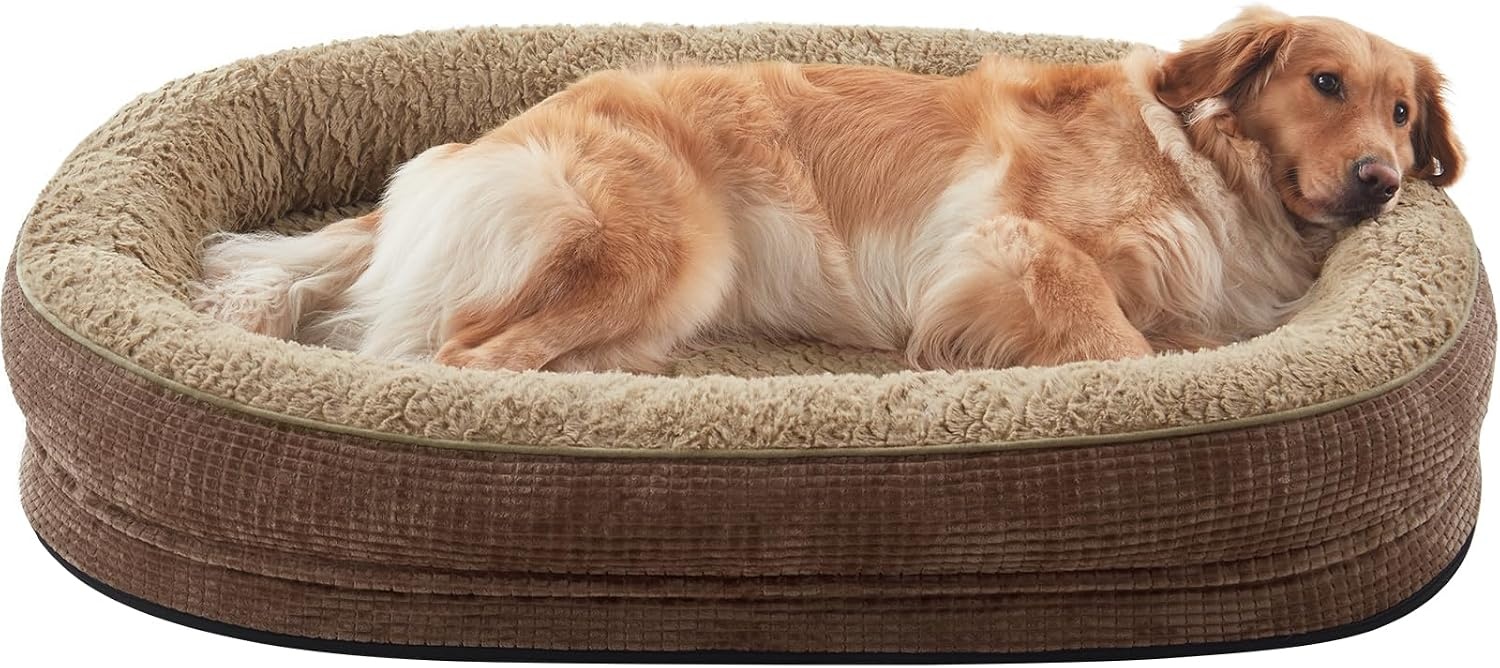 Pawk Hondenmand voor Grote Honden XL, Wasbaar Hondenkussen Zacht en Donzig, Ademend Hondenbed Antislip, Pluche Hondenmat, 107x76x19cm